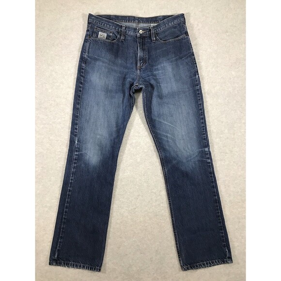 Cinch Jeans Mens 35x34 Dark Blue Denim White Label Straight Western MB98034 - Picture 1 of 15